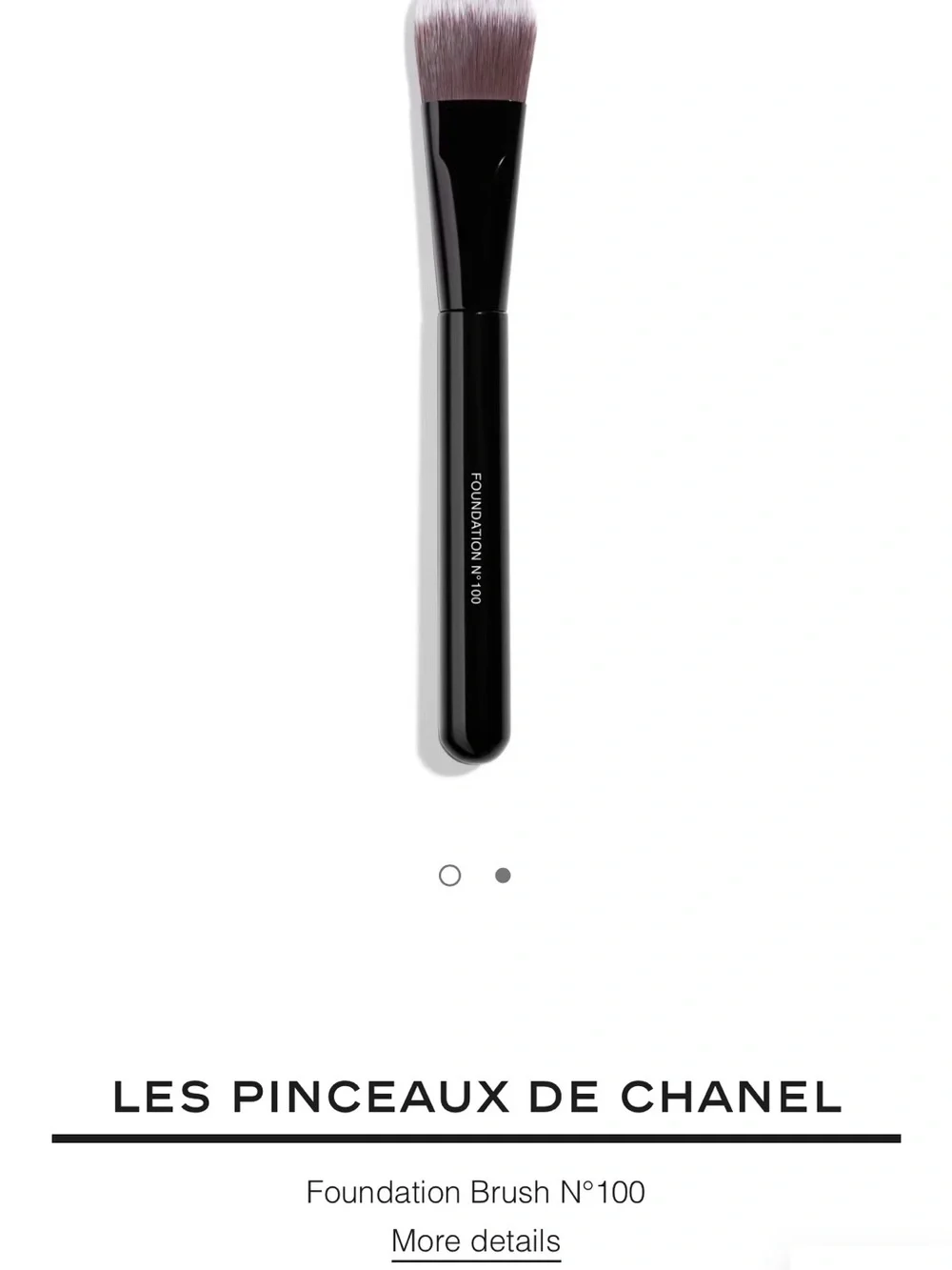 CHANEL Foundation Brush No.100 – Black with Light Lilac Bristles